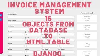 15 HOW TO LIST OBJECTS FROM DATABASE INTO A TABLE IN DJANGO – STOCK MANAGEMENT SYSTEM