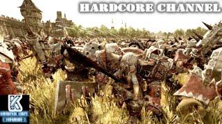 Total War Warhammer - прохождение Hardcore Орки =19= Жалкие людишки