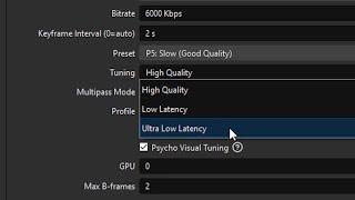 Best Encoder Settings for OBS Streaming | Tuning Setting: High Quality/Low Latency/Ultra Low Latency