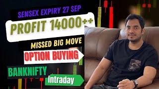 Banknifty Option Buying || sensex expiry || Live Option Scalping || 27 sep