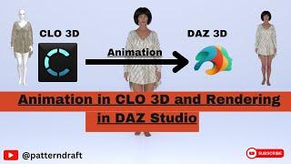 Garment Animation in CLO3D and Rendering in DAZ Studio | Daz to CLO 3D and back to Daz 3D  again