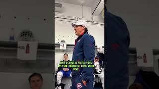 NHL Montreal Canadians Brendan Gallagher speaks to the prospects