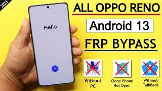 All Oppo Reno Frp Unlock/Bypass - Clone Phone Not Open Solution Without PC || Without TalkBack 2023