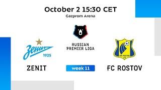 Zenit vs FC Rostov, Week 11 | Without commentary | RPL 2022/23