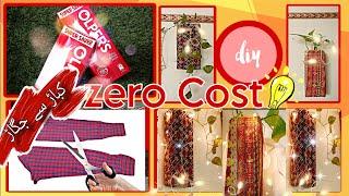 No Cost Home Decore idea |Amazing Zero Cost Diy Wall Decore|  Home Decoration with old sleeves