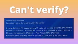 How to Fix Cannot Connect to the Server to Verify the License on PS4