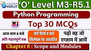 Python Live Class | Top 30 Most Important MCQs For O Level Python(M3-R5.1) | Python MCQs