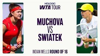 Karolina Muchova vs. Iga Swiatek | 2025 Indian Wells Round Of 16| WTA Match Highlights