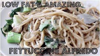 AMAZING LOW FAT FETTUCCINE ALFREDO | Cheap Lazy Vegan