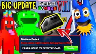 GARTEN OF BANBAN 8 RP X - BIG UPDATE with FIRST NUMBERS to GET the SECRET KEYCARD and NEW SKINS 
