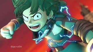 Midoriya Deku Vs Saitama One punch Man  - 3d animation fanmade