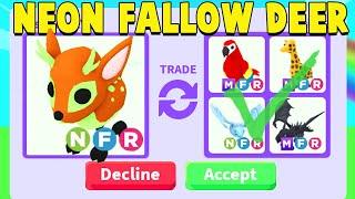 Trading FIRST NEON FALLOW DEER in Adopt Me!