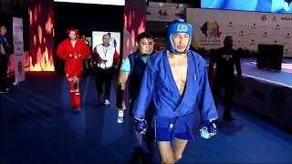 IKHSANGALIEV (KAZ) vs SAMOYLOV (RUS). World SAMBO Championships 2018 in Romania