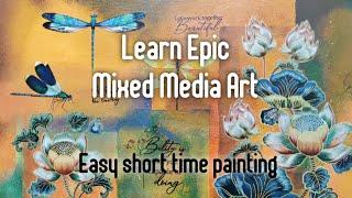 Learn Easy mixed media art for your room wall. (#epic #painting #art)