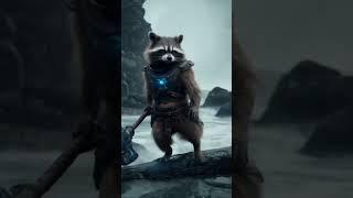 Raccoon warrior