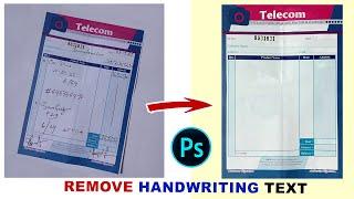 How to Remove Handwritten Text from Receipt in Photoshop