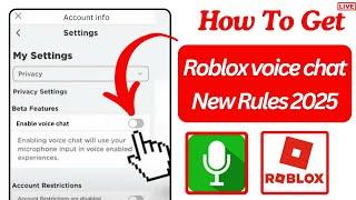 (New 2025) How to get Roblox  voice chat | Fix Voice chat option not showing on Roblox