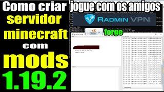 Como criar servidor minecraft 1.19.2 com mods forge super fácil e detalhado