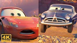 Lightning McQueen finds Doc Hudson Practicing His Racing Skills (Cars 2006) (Remastered 4K 60FPS)