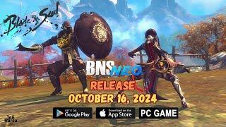 MMORPG BNS NEO release on October 16, 2024 Blade & Soul