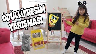 EN İYİ ÇİZEN KAZANIR !! ESMA MI YOKSA ANNE Mİ KAZANDI ? ماما جابت بيبي - جنى مقداد | طيور الجنة