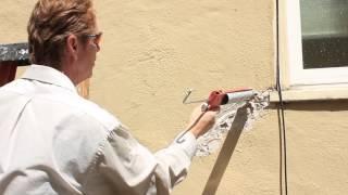 Fix large structural cracks in stucco.