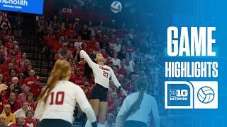 Rutgers at Nebraska | Highlights | Big Ten Volleyball | 10/12/2024