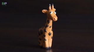 Лепим из пластилина. Жираф | Making giraffe from plasticine