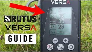 RUTUS VERSA GUIDE - features and settings | Metal Detecting