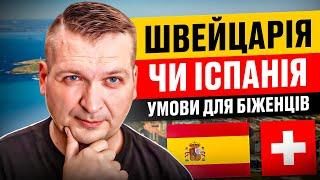 ️ Швейцарія чи Іспанія? Умови та виплати для біженців 2022