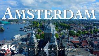 [4K] AMSTERDAM 2024  1 Hour Drone Aerial Relaxation Film |  NETHERLANDS NEDERLAND #amsterdam