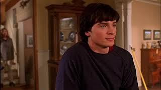 Smallville 1x08 - Martha and Jonathan catch Clark cleaning after the party