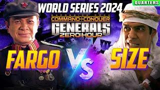  LIVE | C&C Generals Zero Hour World Series 2024 | Fargo vs SiZe | Quarter Final