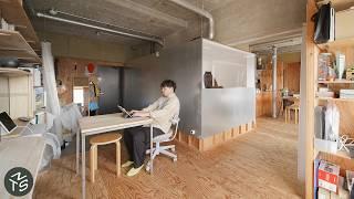 NEVER TOO SMALL: Japanese Architect’s Industrial Style Studio, Tokyo 48sqm/516sqf