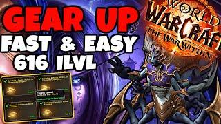 Gear Up New Characters EASY & FAST in The War Within! TWW Gearing Tips - Tier 8 Delves!