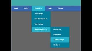 How to Create  Dropdown Menus/Navigation Bar With HTML and CSS
