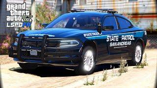 GTA V  |  LSPDFR 0.4.8  |  San Andreas State Trooper Patrol