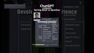 ChatGPT compares Spring Boot vs Quarkus