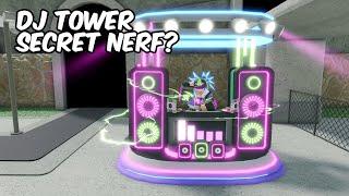 SECRET NERF FOR DJ TOWER? | Tower Defense Simulator | ROBLOX