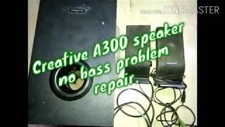 Creative A300 speakers no bass and pcb rust problem repair.