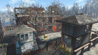 Fallout 4 - OBERLAND STATION - Settlement build tour - NO MODS