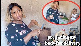 PREPARING MY BODY FOR DELIVERY/ MAKING VEGETABLE SOUP TO PUMP MORE  BL@@D.....#PREGNANCYVLOG