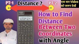 How to Find Distance & Bearing Between Two Points with Calculator|Distance Formula Between Two Point