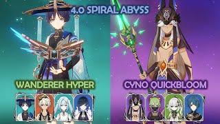 4.0 Spiral Abyss Wanderer Hypercarry & Cyno Quickbloom Genshin Impact