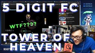 BeasttrollMC reacts to the 5 digit guy's Tower of Heaven DT FC [Osu!]