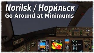 [MSFS] 777-200ER Go Around at Minimums, Norilsk