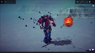 Optimus Prime Shredded by Proximity Shrapnel Missiles + Other Awesome Destruction | Besiege