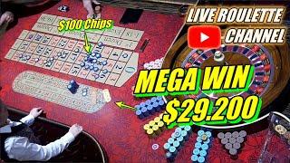 LIVE ROULETTE |  MEGA WIN 29.200 In Casino Las Vegas  Amazing Session  2024-01-30