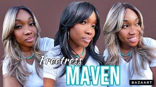 BETTER THAN FreeTress Bombshell? FreeTress Equal Curtain Bangs HD Lace Front Wig MAVEN | + WIG TIPS