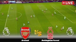 LIVE : ARSENAL vs NOTTINGHAM FOREST | Premier League 2024 | Full Match | PES Game Simulation